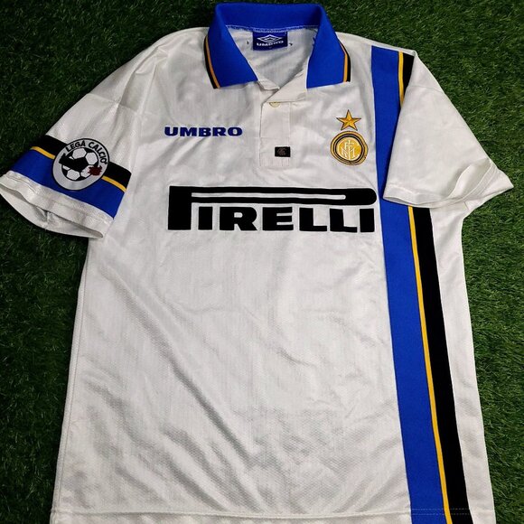 Ronaldo Inter Milan 1997 1998 DEBUT Away Umbro Soccer Jersey Shirt M - Picture 2 of 8